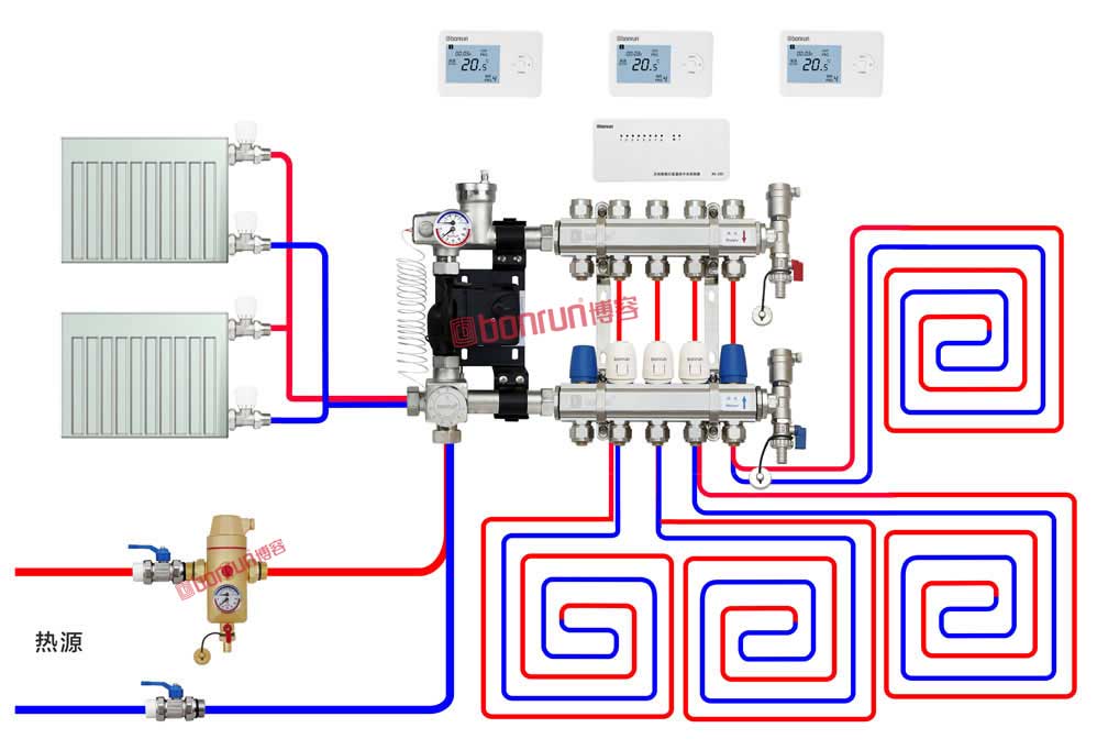 雙末端采暖系統(tǒng)圖
